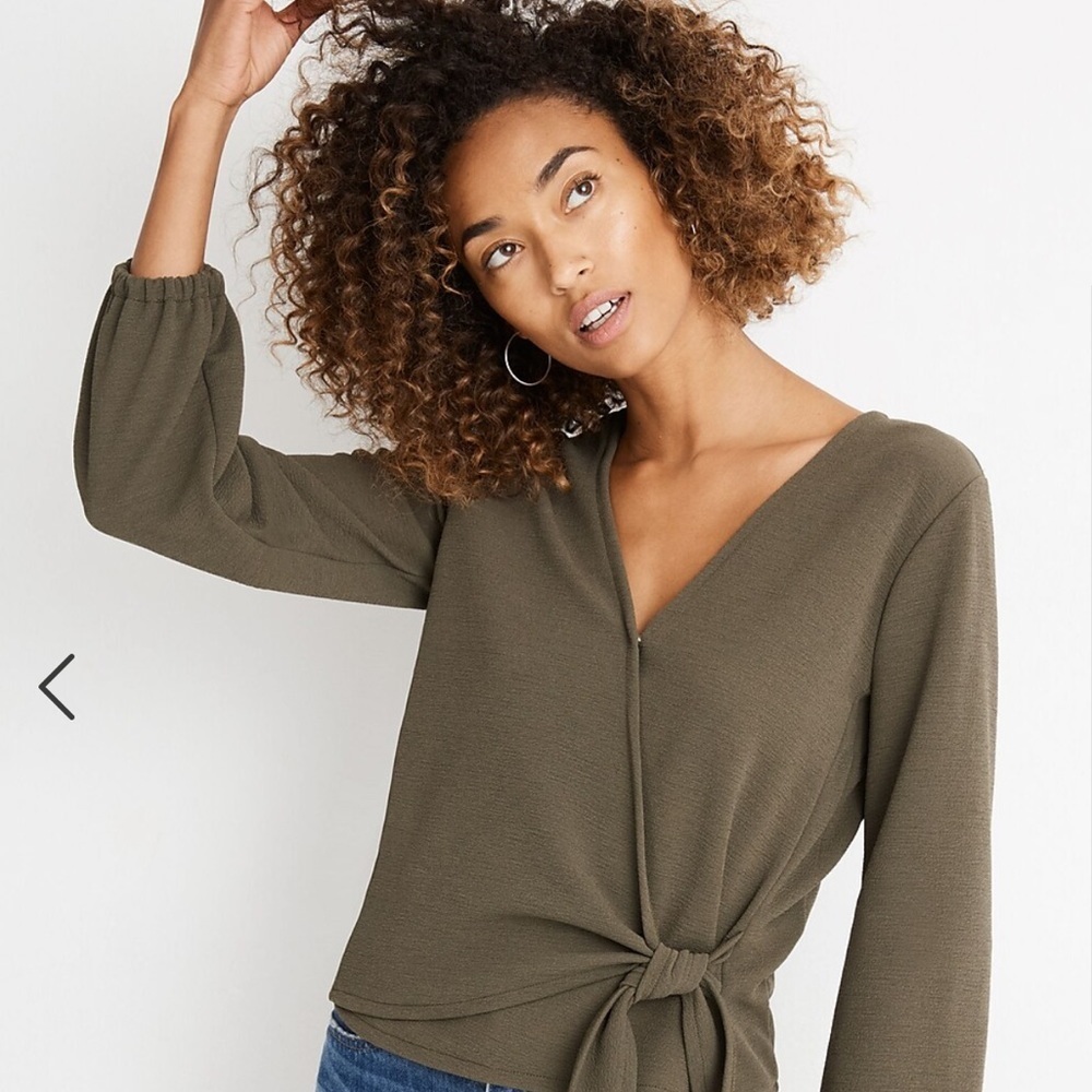 MADEWELL TEXTURE & THREAD tcrepe wrap top